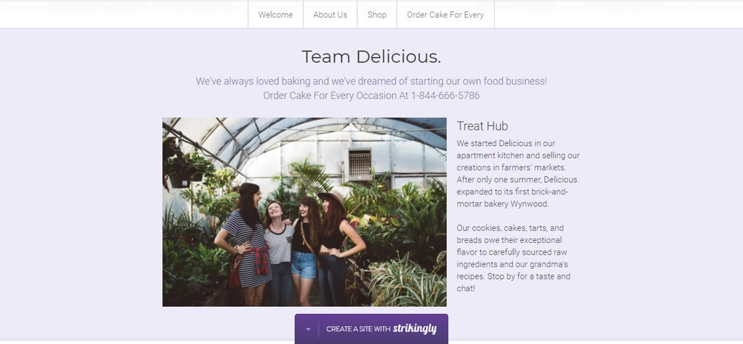 Image taken from Strikingly User's website. Image taken from Strikingly User's website.